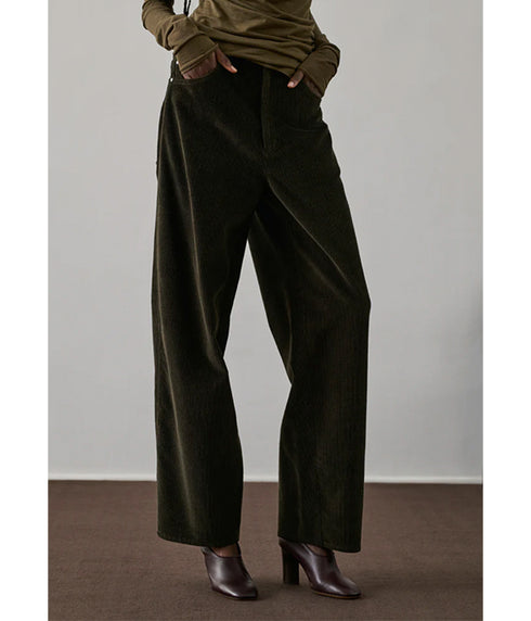 Gunter Corduroy Trousers - Military